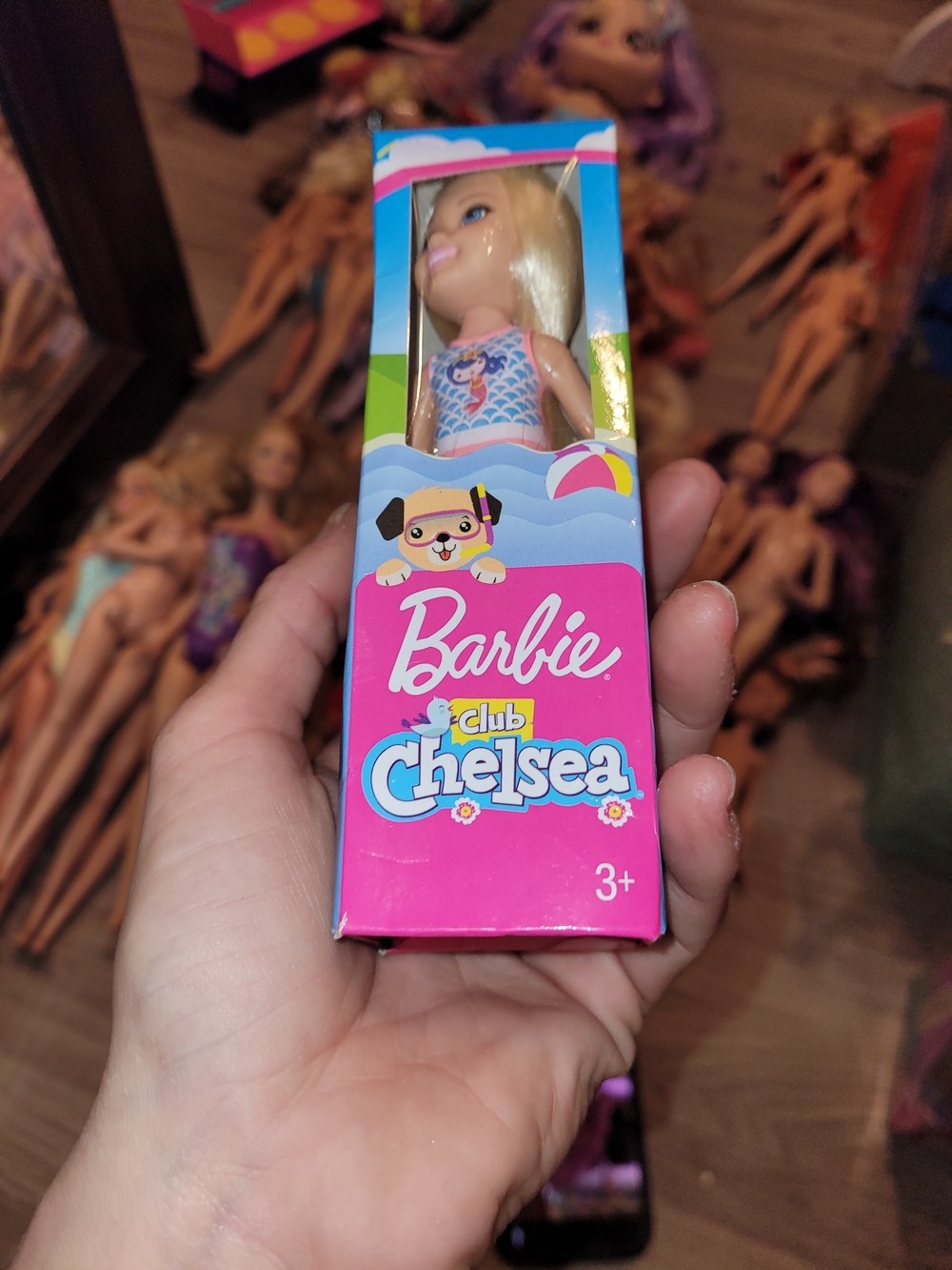 Mini Barbie Club Chelsea Doll Blonde Mermaid Swimsuit 5" NEW - Picture 3 of 7